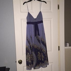 Blue dress from Anthropologie